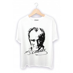 Atatürk İmzalı Baskılı Tişört